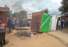 Boda Boda riders destroy Kinatwa Sacco Wote office after accident killed one of them 202046679_114902724156803_6084587707890352997_n