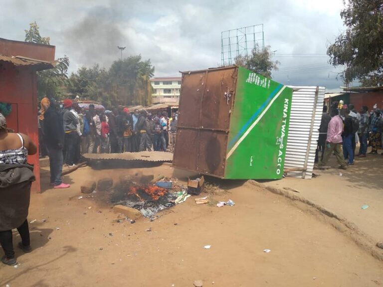 Boda Boda riders destroy Kinatwa Sacco Wote office after accident killed one of them