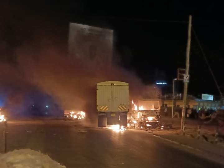 2 vehicles burst into flames in Machakos after collision