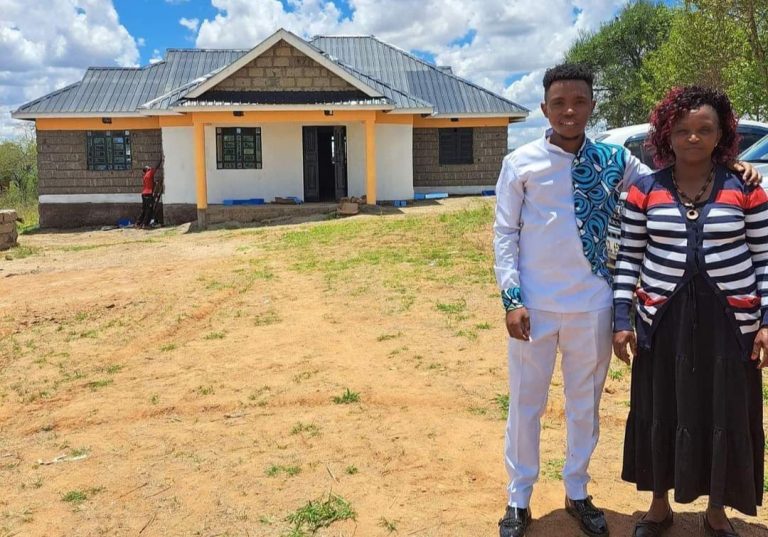 Comedian Sammy Kioko surprises mother with new house