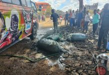 Matatu carrying charcoal catches fire in Matuu