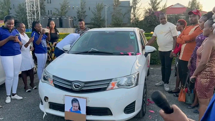Roseline Katungwa receives brand new car from tiktok fans