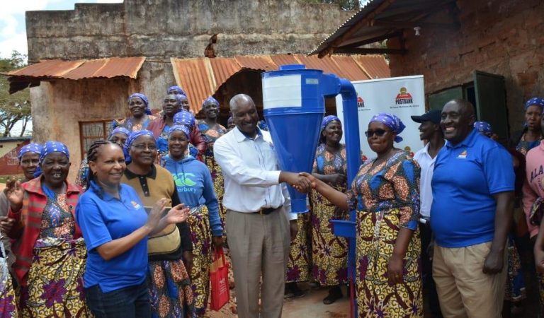 Machakos: Post Bank Donates Posho Mill to Women Group