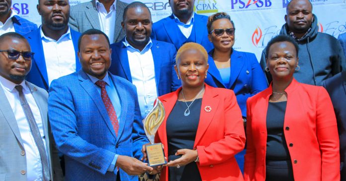 Kitui county leaders receiving the 2025 Financial Reporting (FiRe) Awards